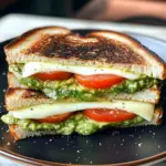 Avocado, Mozzarella, and Tomato Grilled Cheese