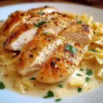 Lemon Garlic Chicken with Creamy Bowtie Pasta