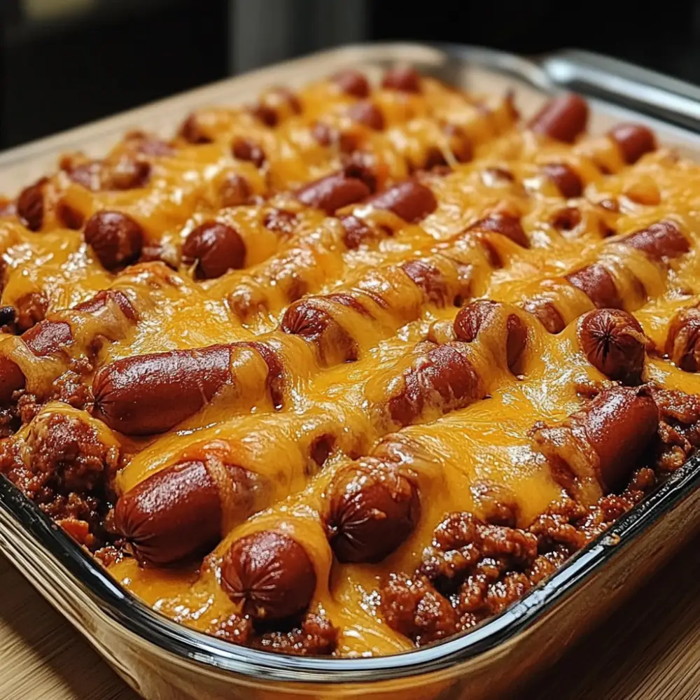 Chili Cheese Dog Casserole