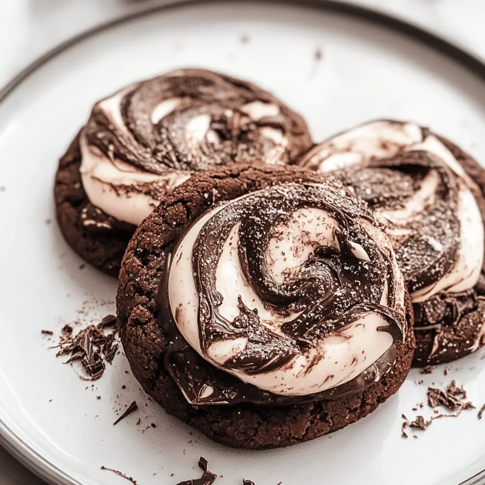 Chocolate Marshmallow Swirl Cookies