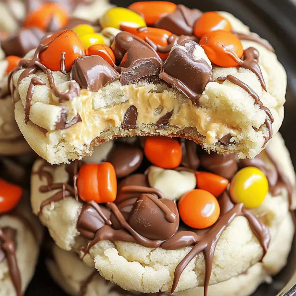 Gooey Reese's Cheesecake Cookies