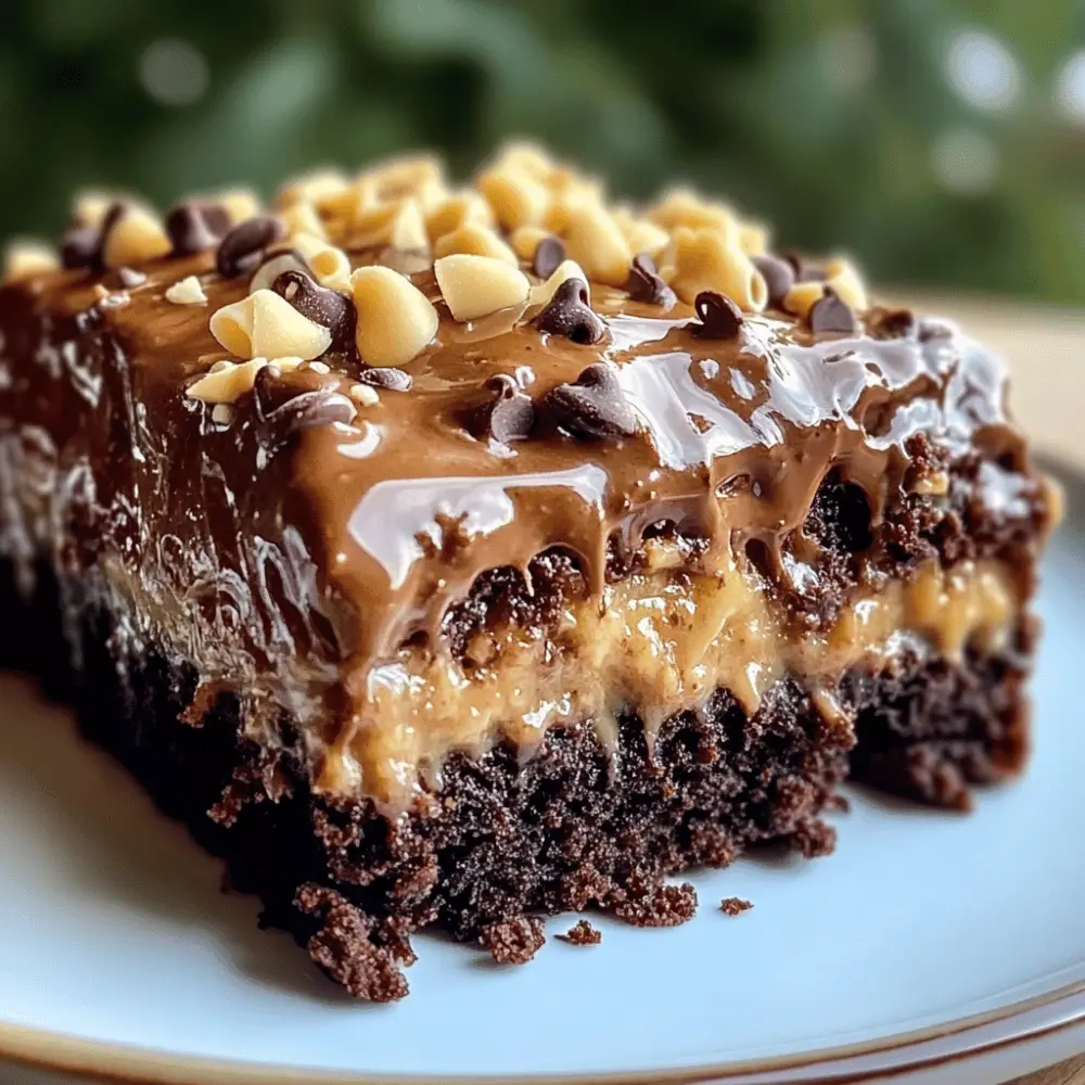 German Chocolate Poke Cake