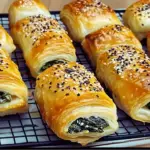 Spinach and Cheese Puff Pastry Rolls