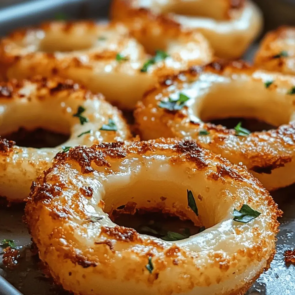 Low Carb Baked Mozzarella Onion Rings