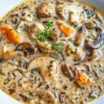 Creamy Mushroom Chicken and Wild Rice Soup