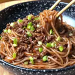 Mongolian Ground Beef Noodles