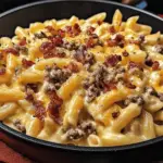 Loaded Bacon Cheeseburger Alfredo Pasta