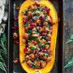 Sausage Stuffed Butternut Squash