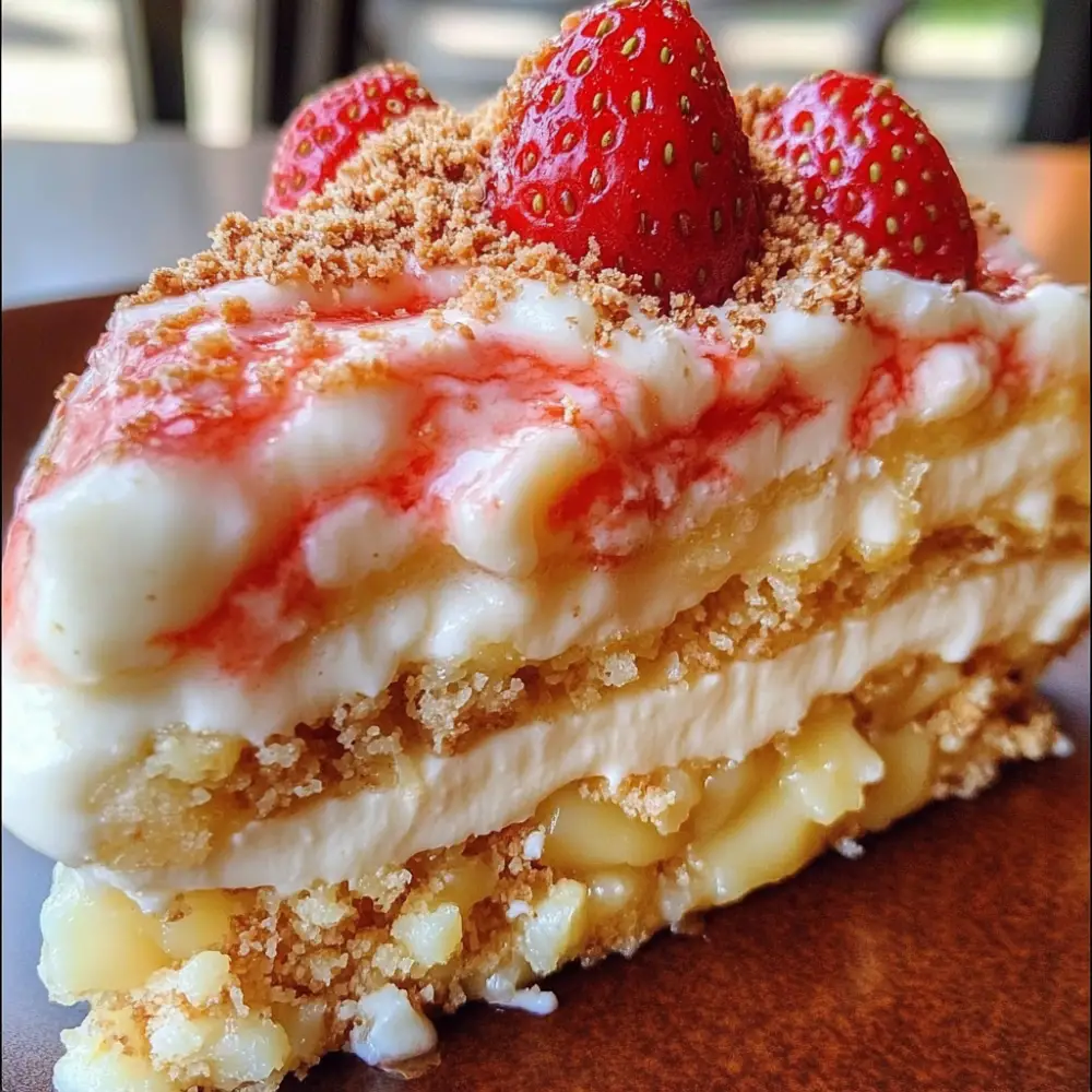 Berrylicious Strawberry Crunch Cheesecake