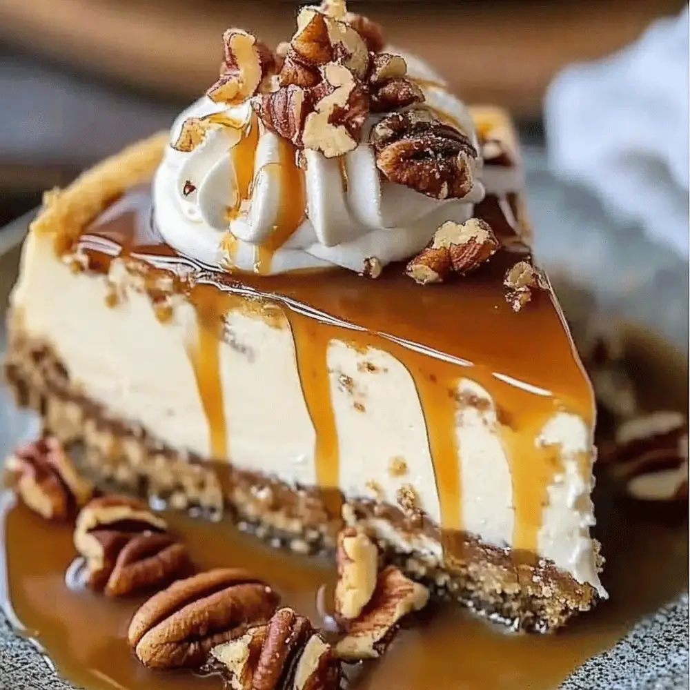 Luxurious Pecan Caramel Cheesecake