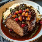 Cranberry Balsamic Glazed Beef Roast