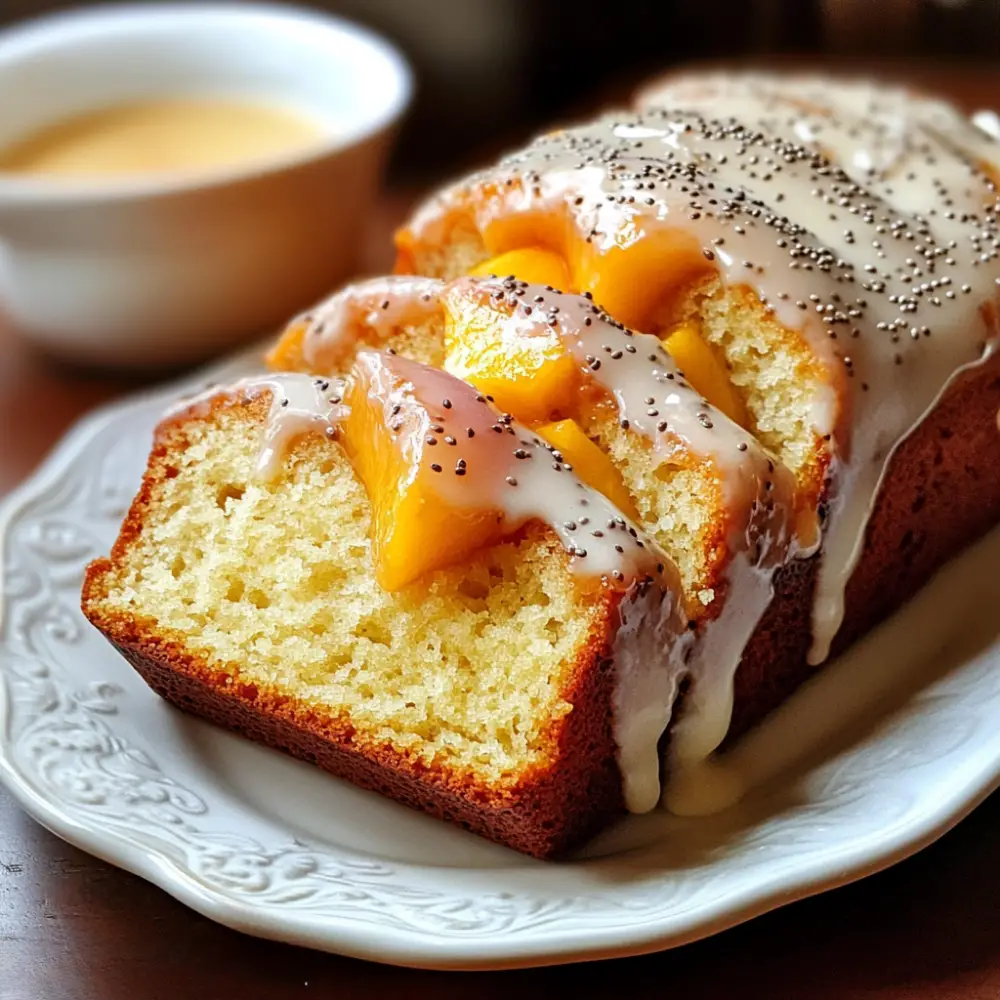 Peach Drizzle Bread