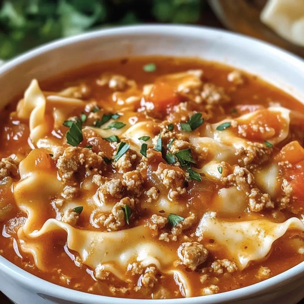 Cozy Crockpot Lasagna Soup