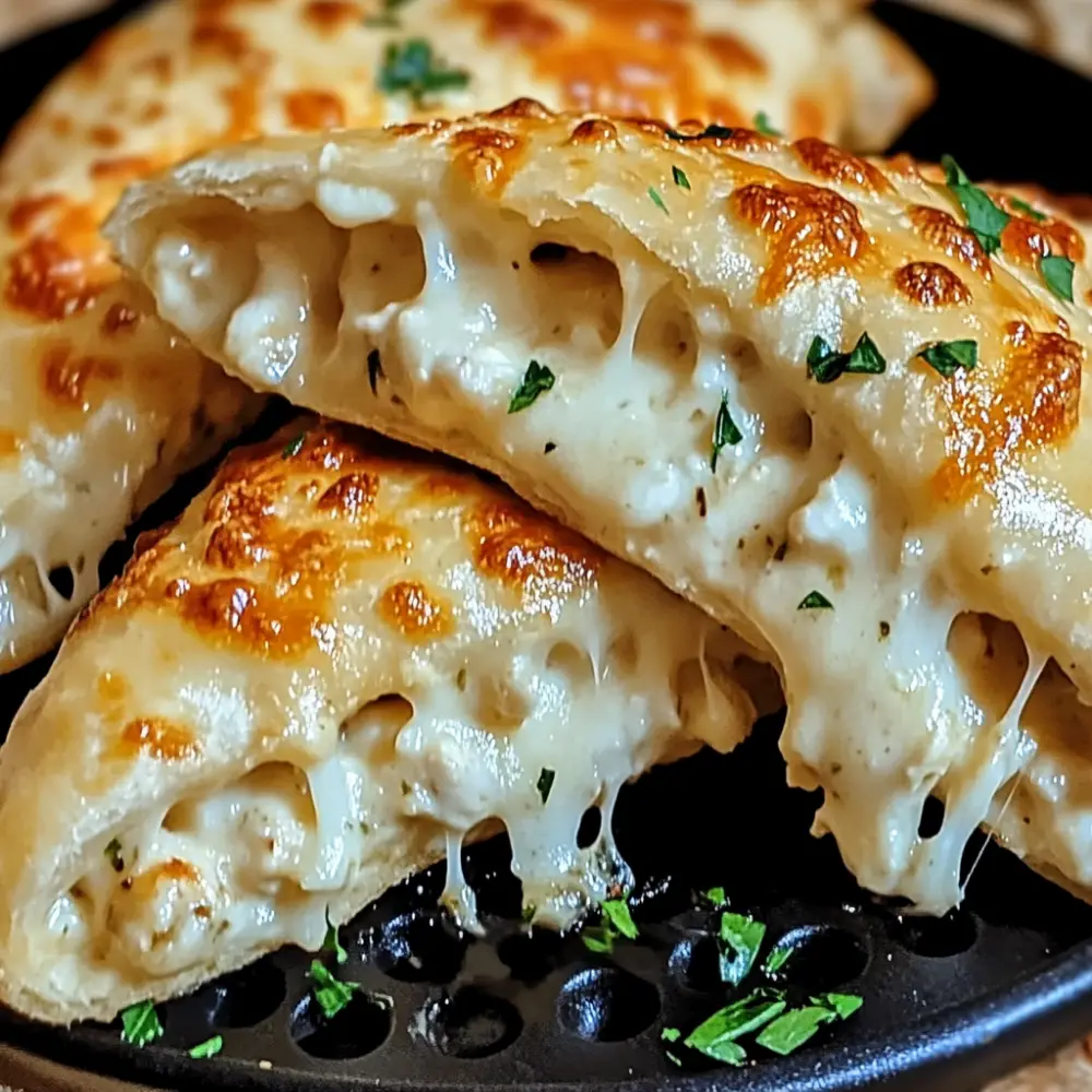 Chicken Alfredo Air Fryer Calzones