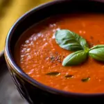 Roasted Tomato Soup with Garlic and Basil