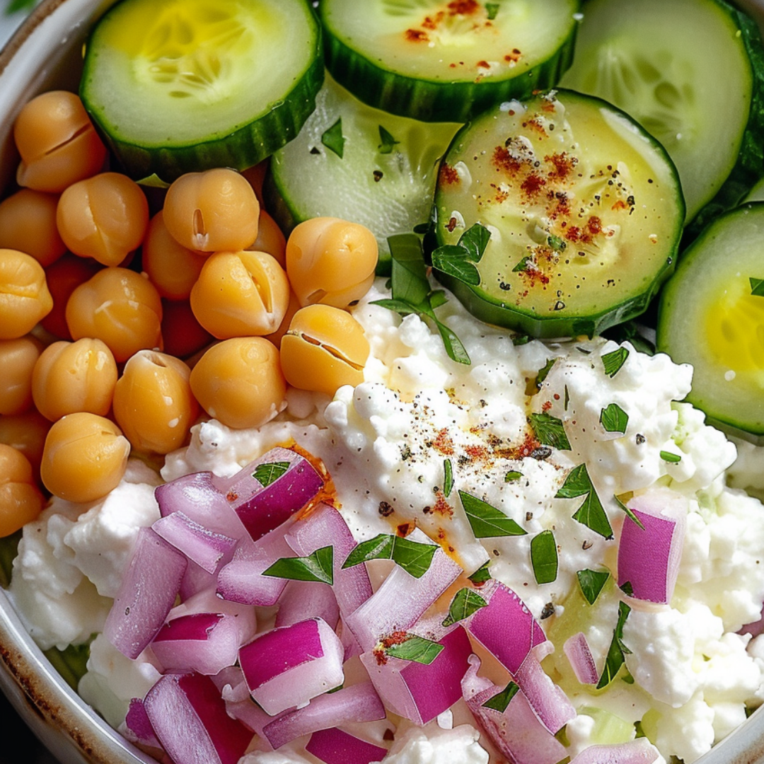 Cottage Cheese and Chickpea Salad