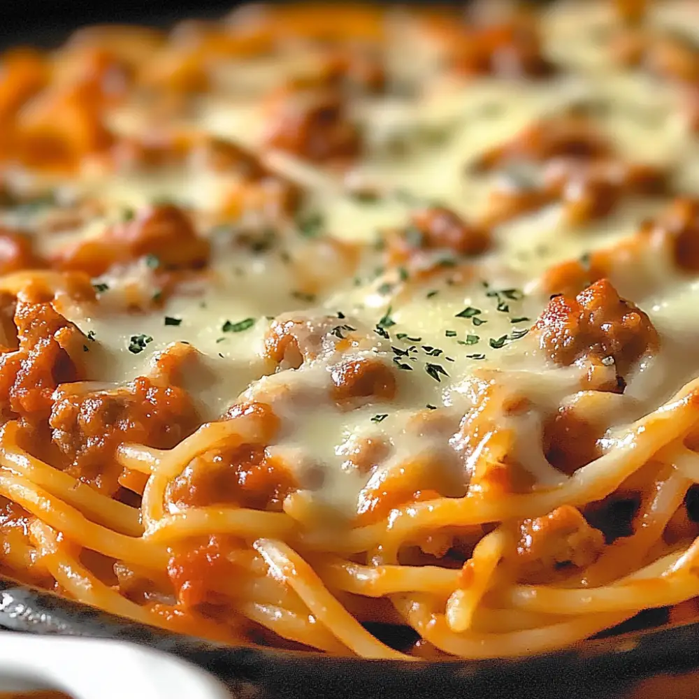 Baked Cream Cheese Spaghetti Casserole