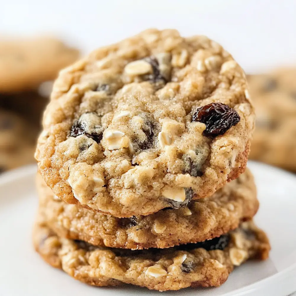 Soft and Chewy Oatmeal Raisin Cookies