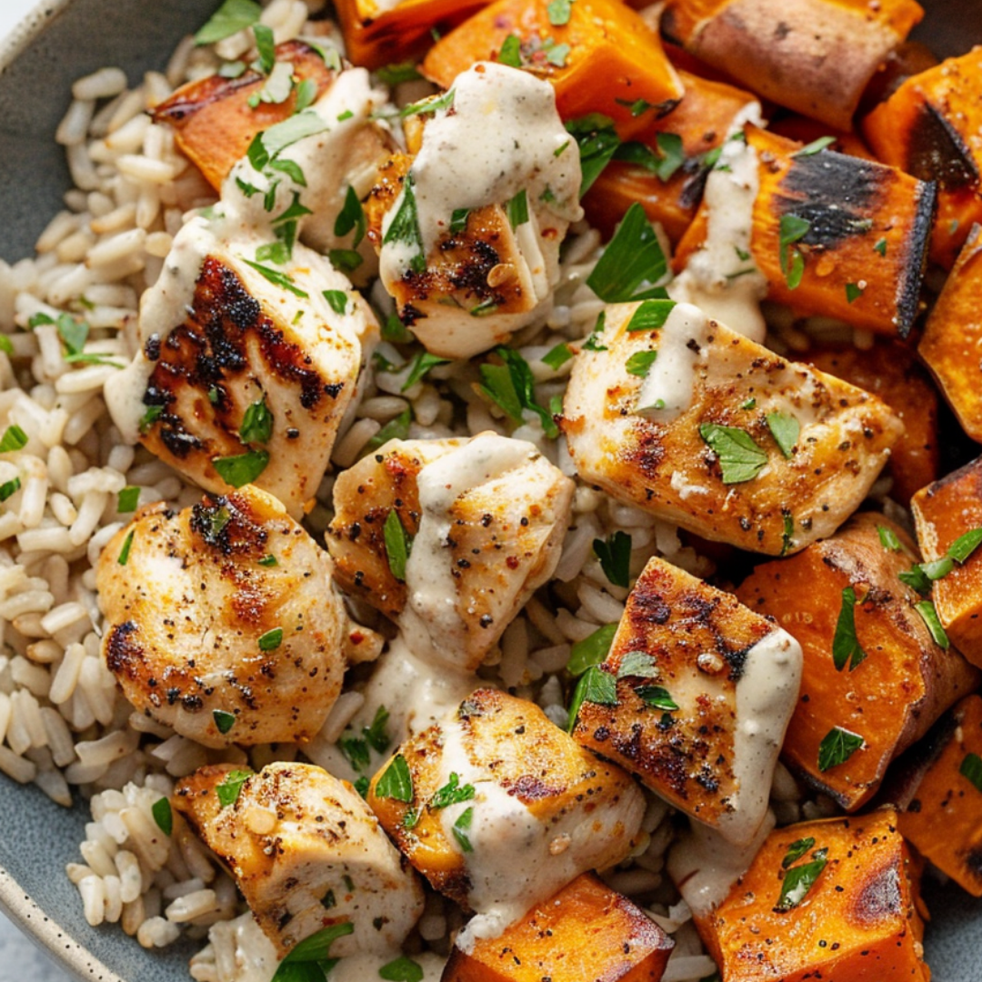 Chicken and Sweet Potato Rice Bowl Recipe