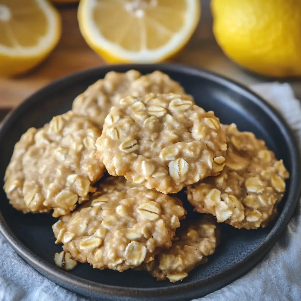 No-Bake Lemon Oatmeal Cookies