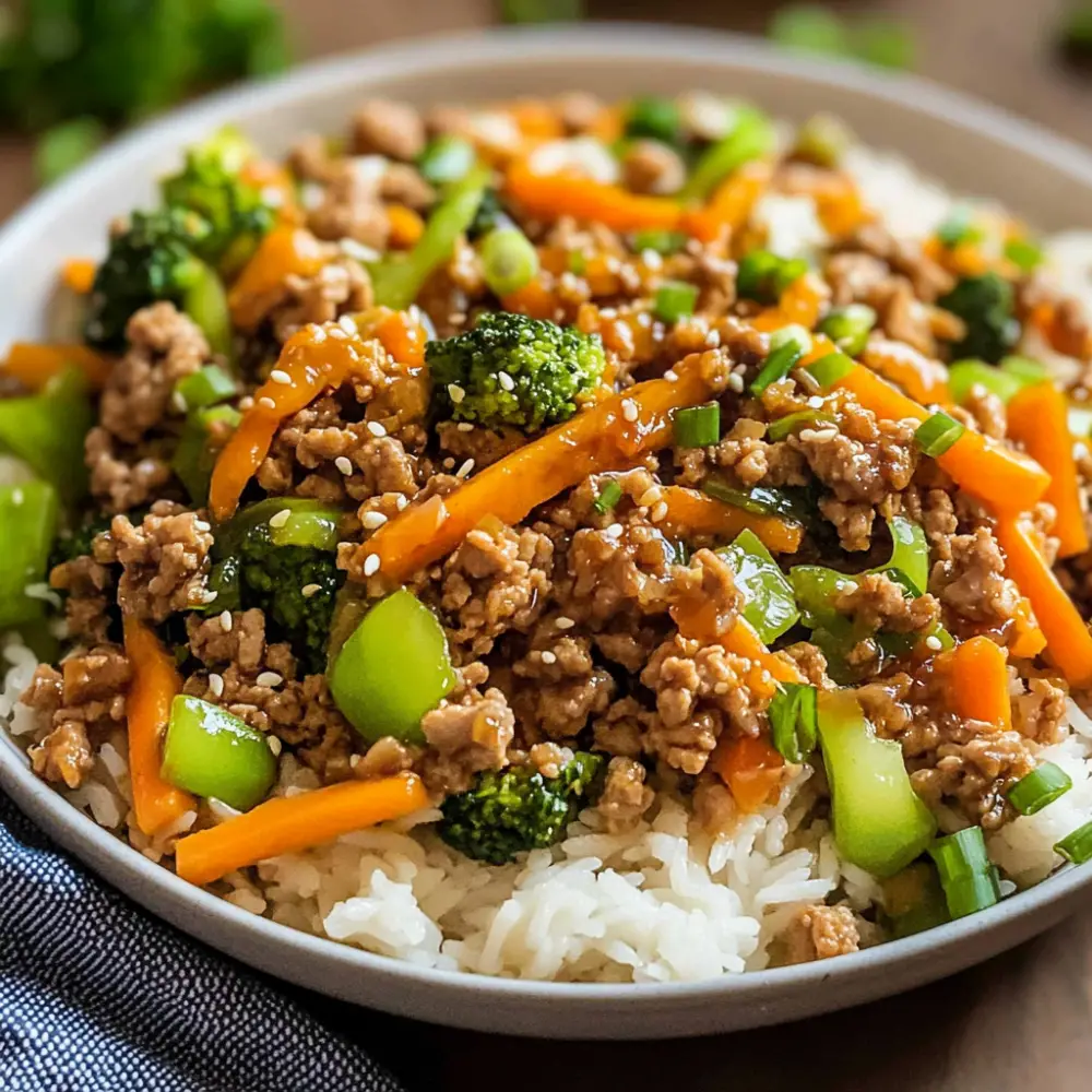 Ground Turkey Teriyaki Stir Fry