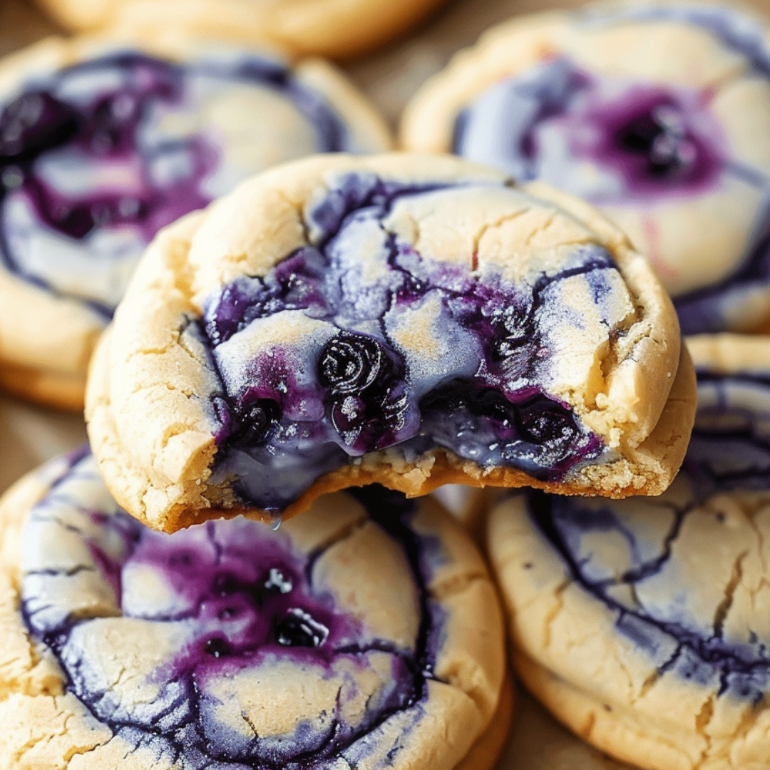 Blueberry Cheesecake Swirl Cookies