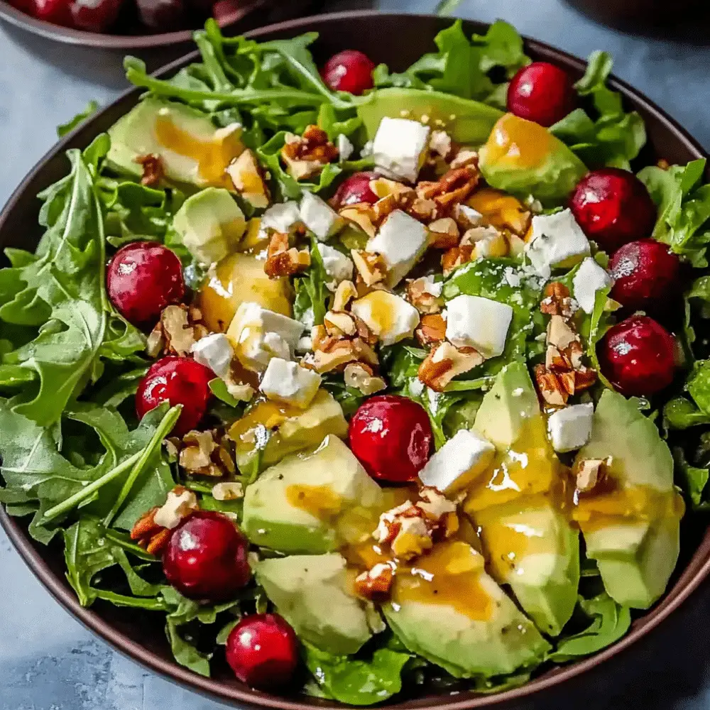 Juicy Christmas Salad with Honey Mustard Dressing