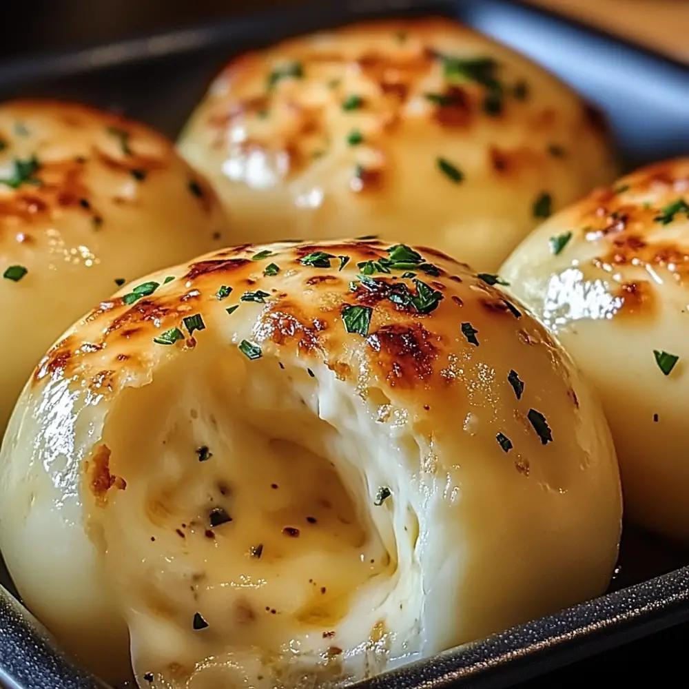 Homemade Garlic Butter Cheese Bombs