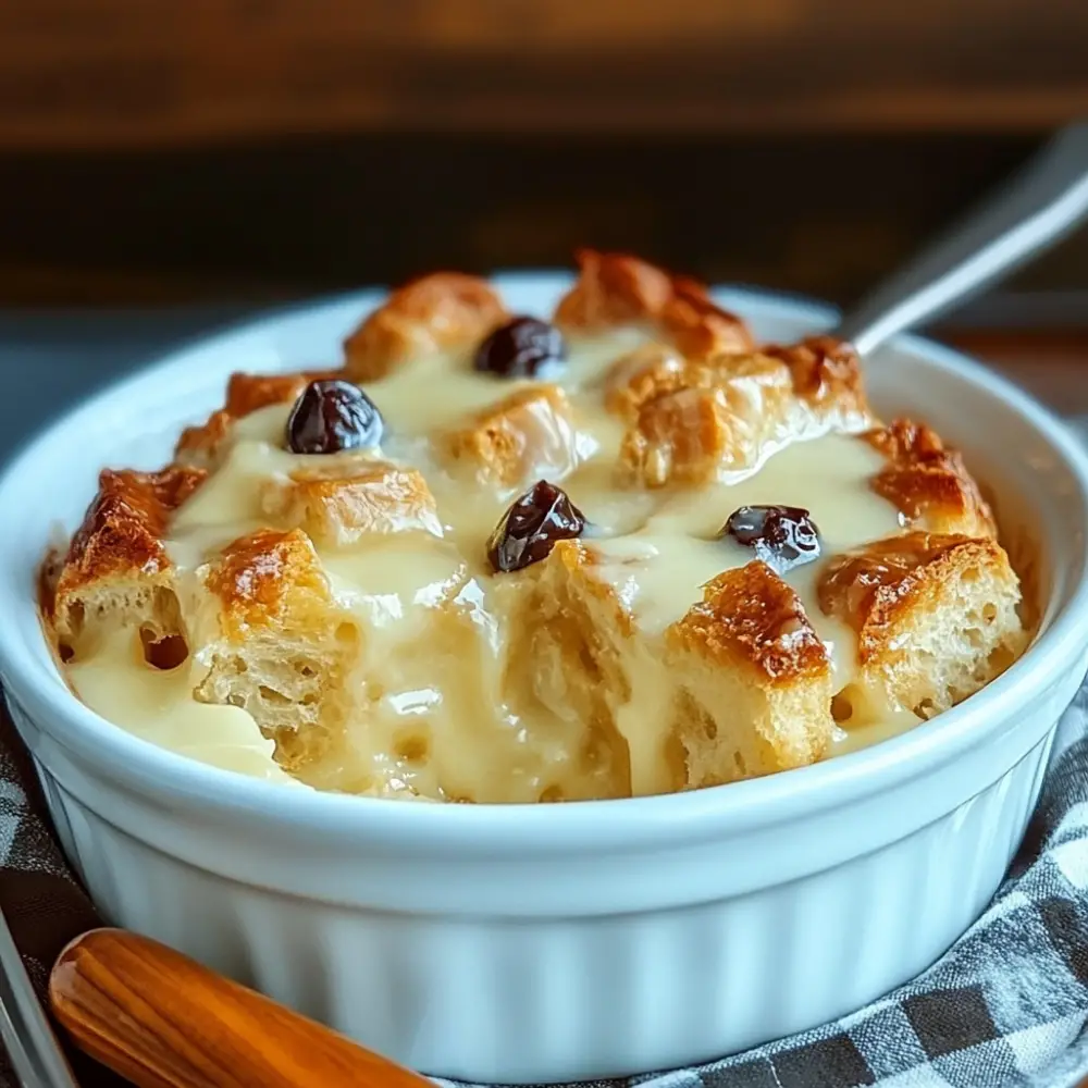 Grandma’s Old-Fashioned Bread Pudding with Vanilla Sauce