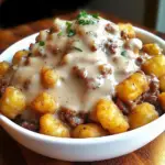 Tater Tot Breakfast Bowl with Sausage Gravy