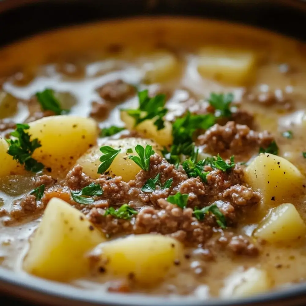 The Best and Easy Cheeseburger Soup