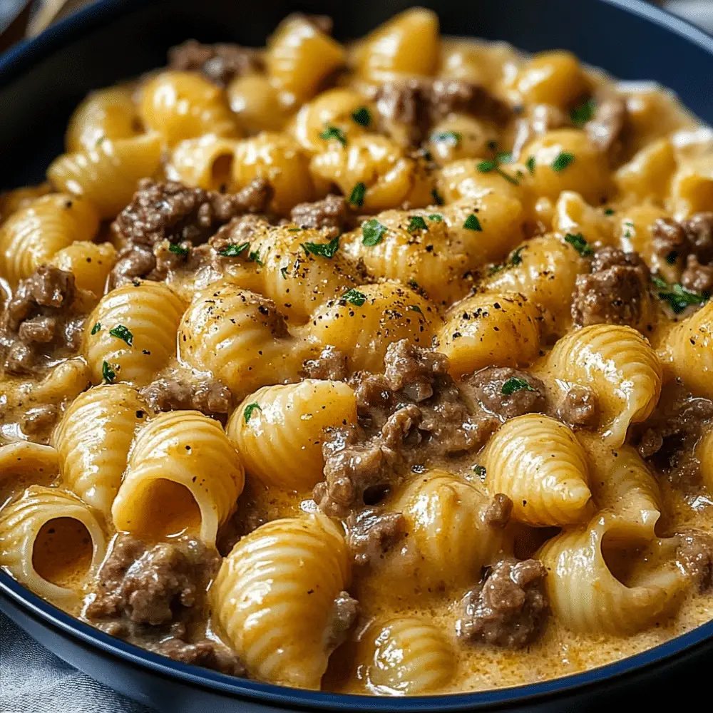 Rich and Comforting Creamy Beef Shells Casserole