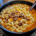 4-Ingredient One-Pot Macaroni Cheeseburger Soup