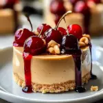 Mini Cherry Peanut Butter Cheesecakes