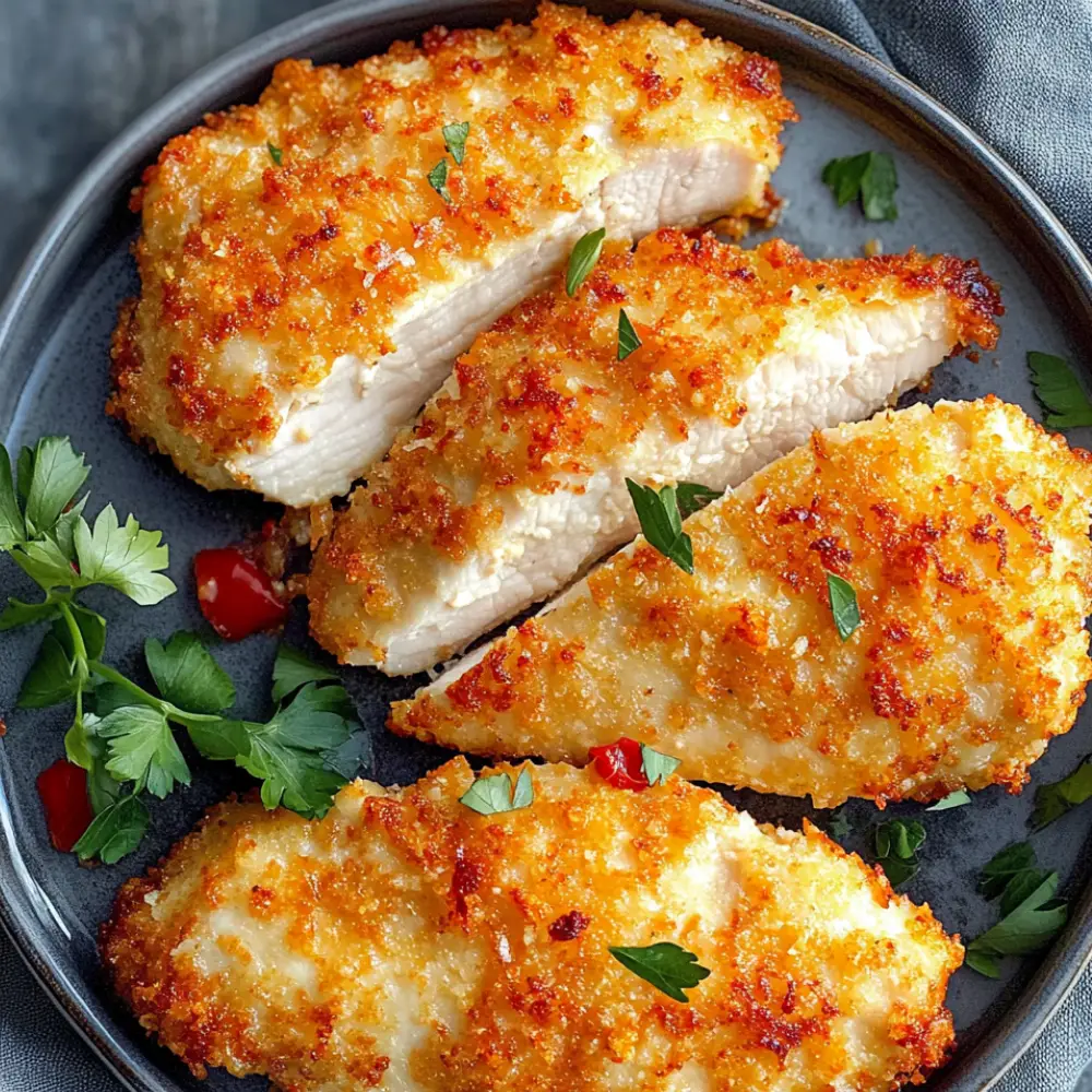 Air Fryer Parmesan Crusted Chicken