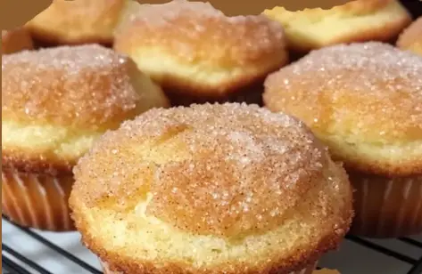 Grandma’s Fluffy Cinnamon Sugar Donut Muffins