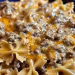 Creamy Beef and Bowtie Pasta