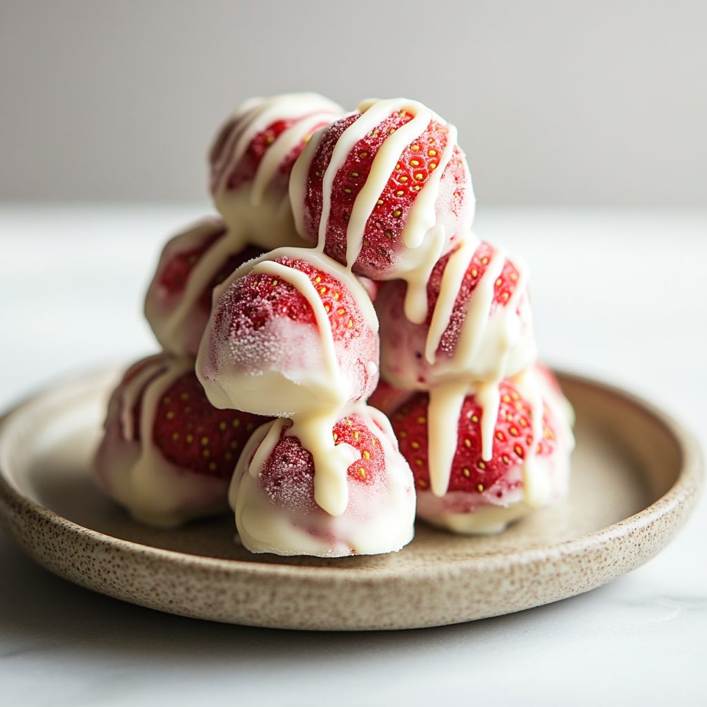 Healthy Strawberry Yogurt Bites Recipe