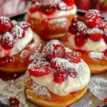 Strawberry Cheesecake Stuffed Donuts