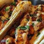 Garlic Butter Honey BBQ Chicken Tacos