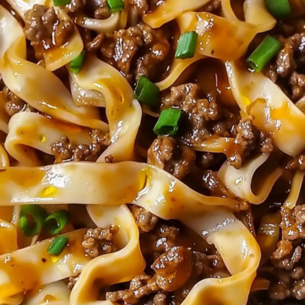 Mongolian Ground Beef Noodles