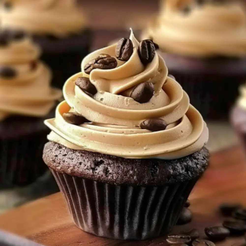 Espresso Brownie Cupcakes with Coffee Buttercream