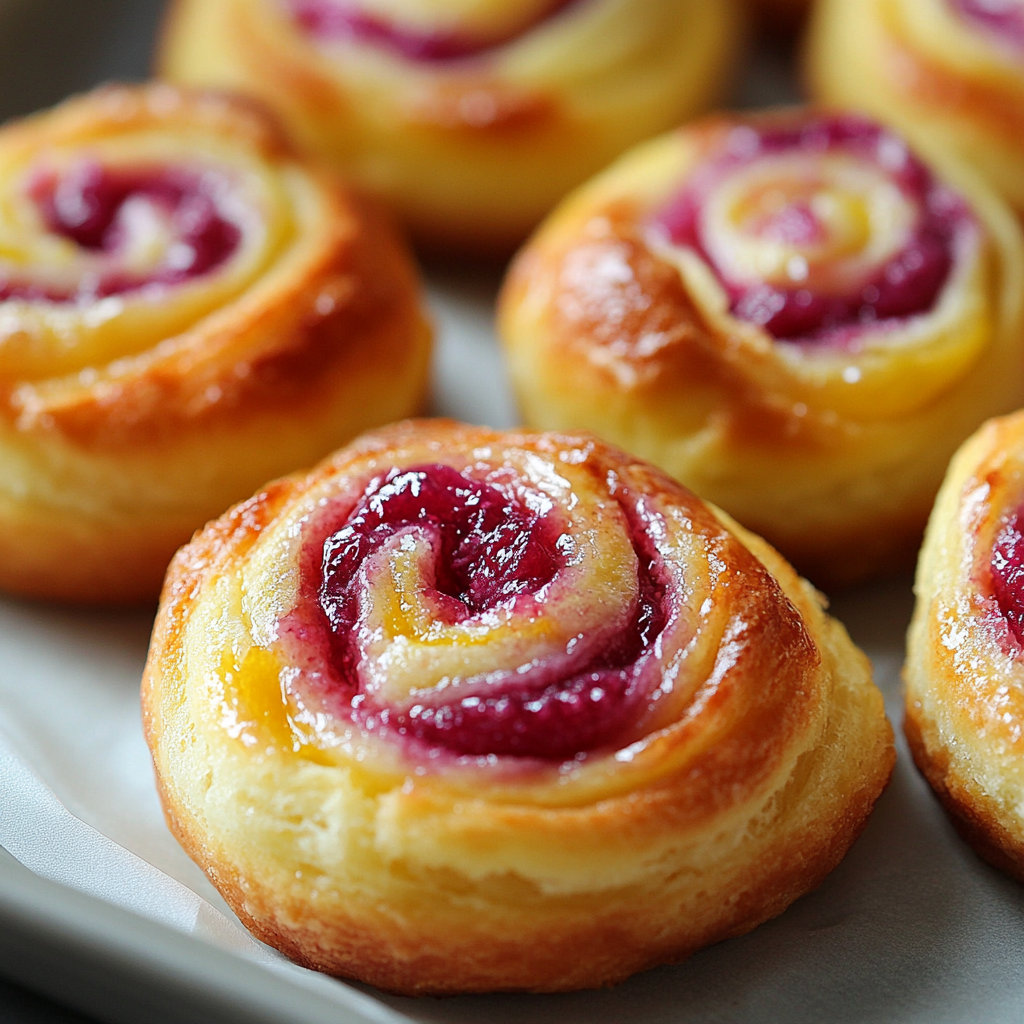 Spring Raspberry Lemon Swirl Rolls