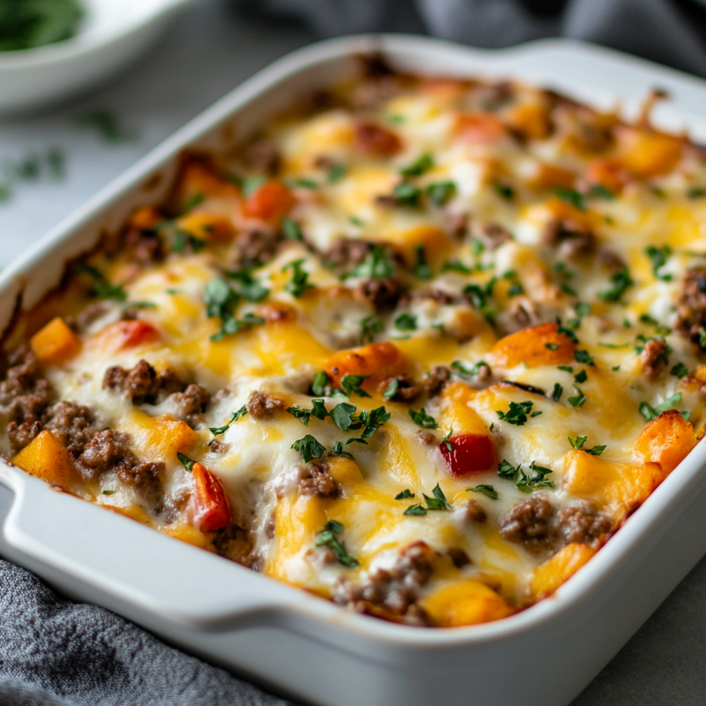 Keto Ground Beef Casserole