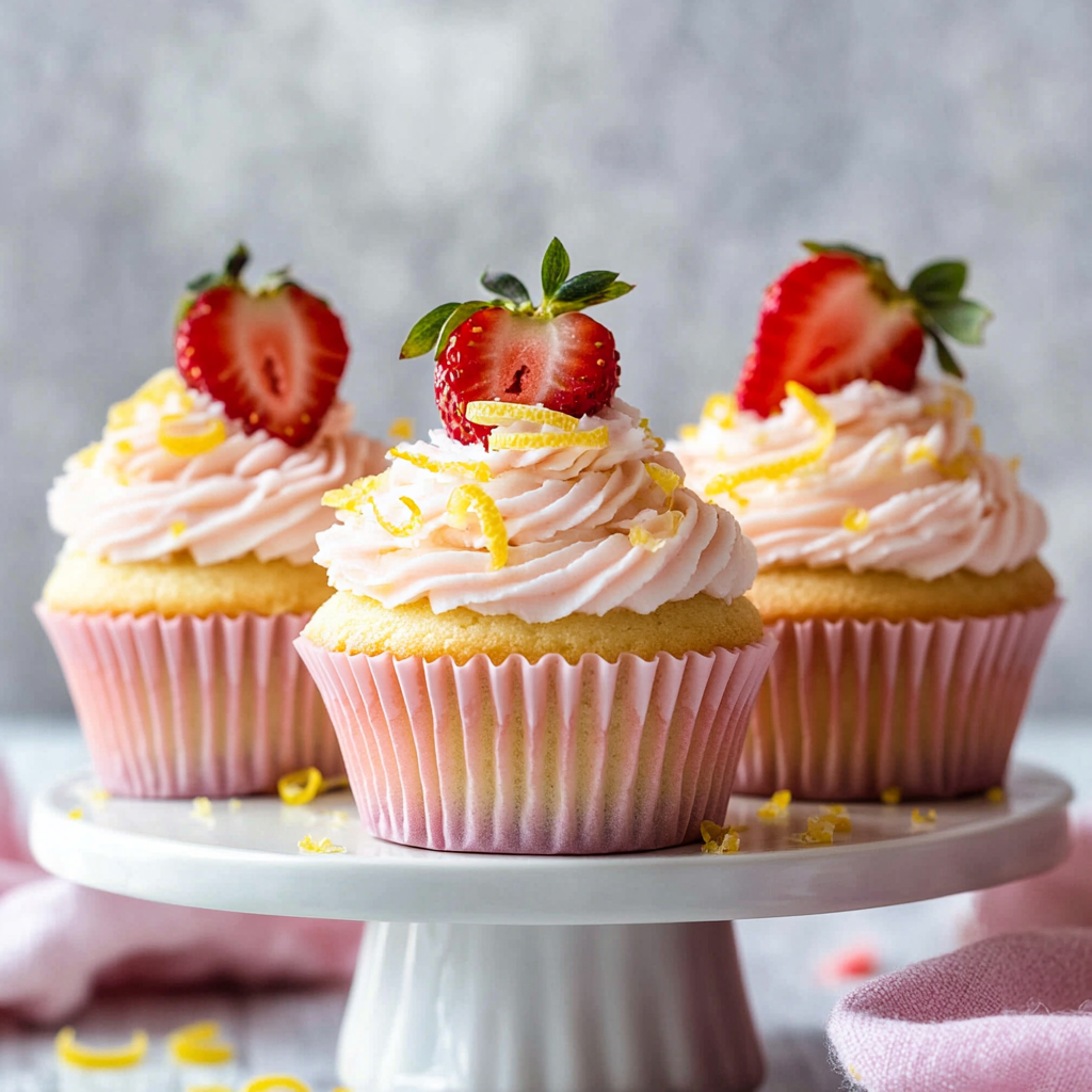Strawberry Lemonade Cupcakes