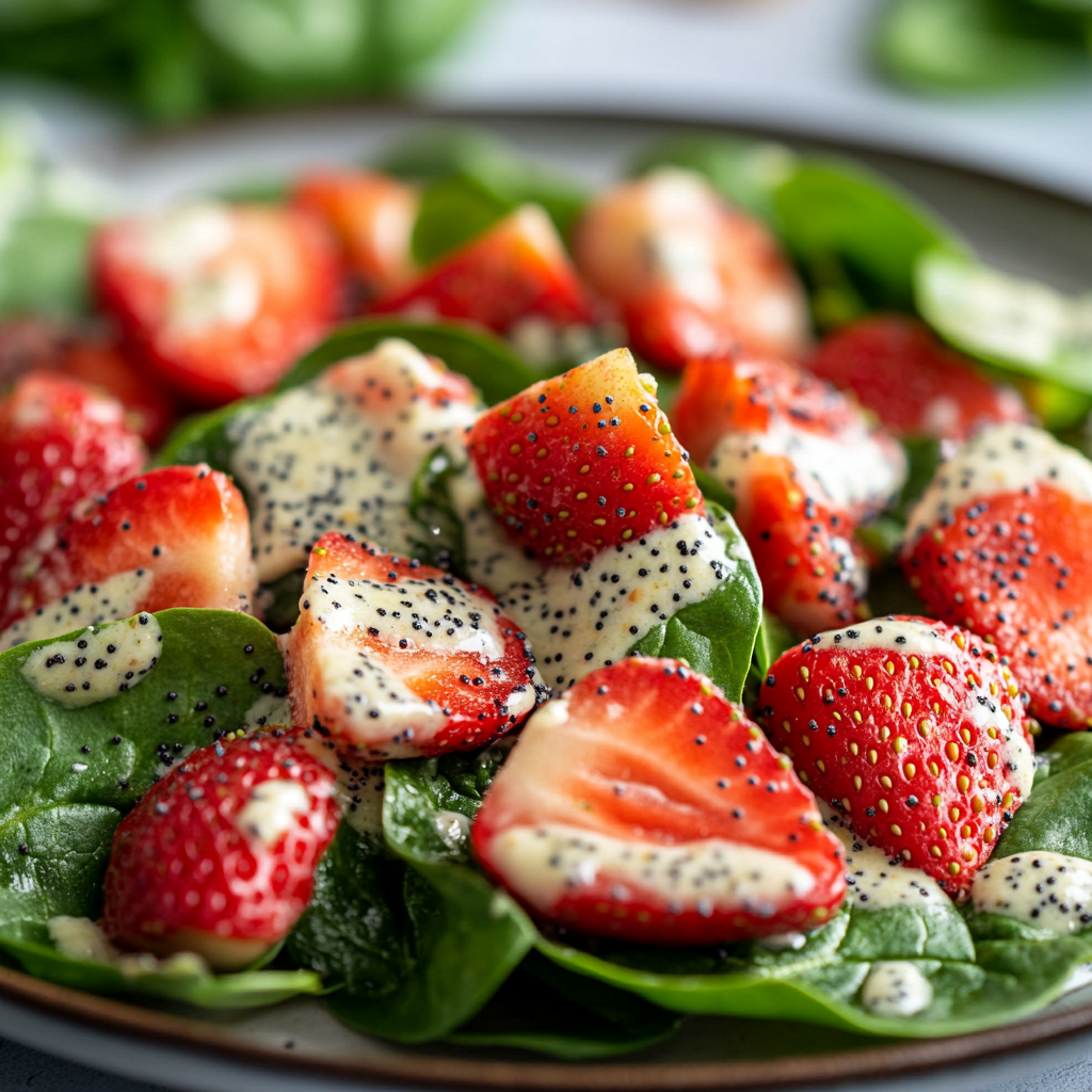 Strawberry Spinach Salad with Poppy Seed Dressing