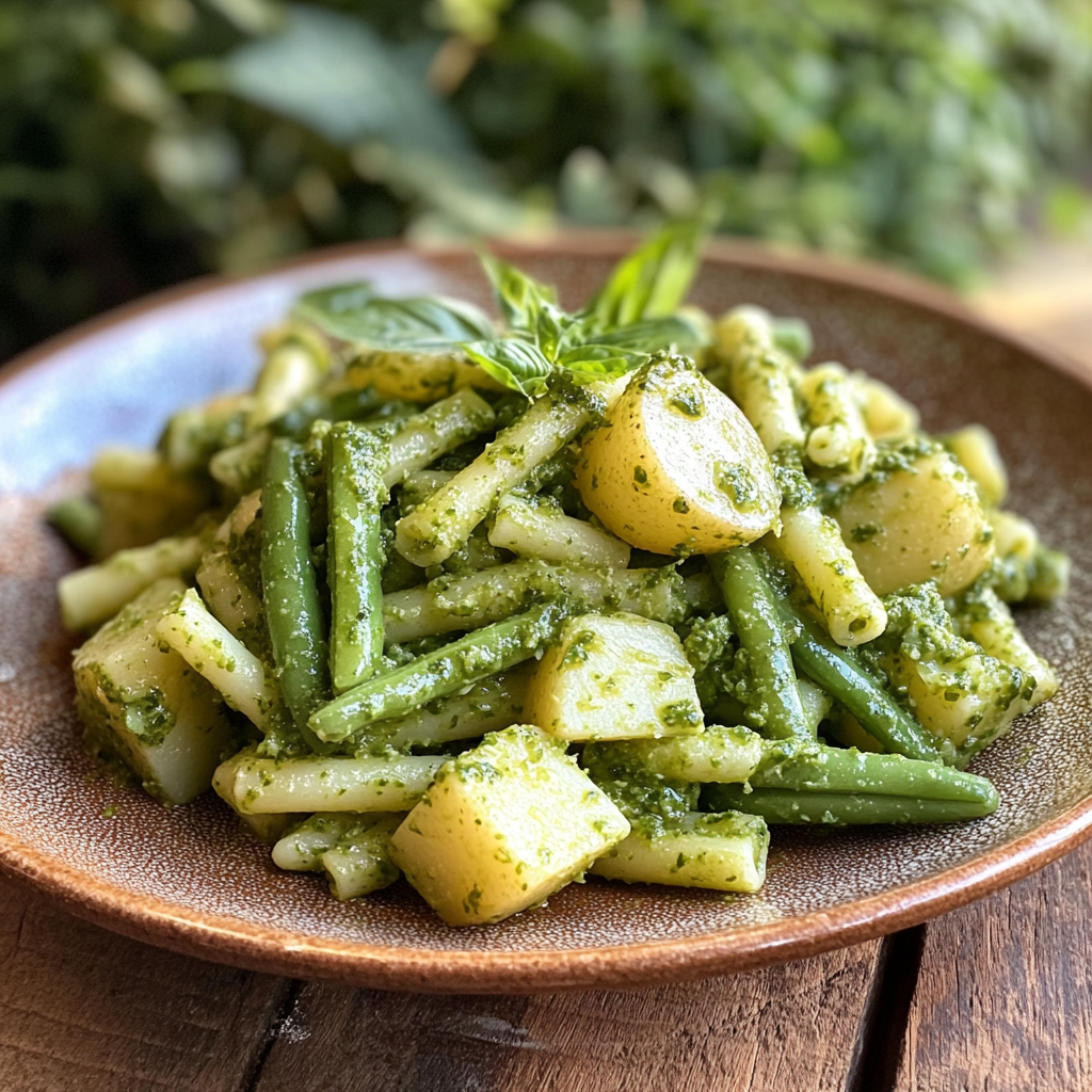 Pesto Pasta Liguria with Potatoes and Green Beans