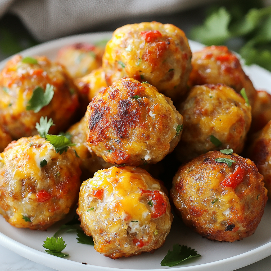 Rotel Cream Cheese Sausage Balls