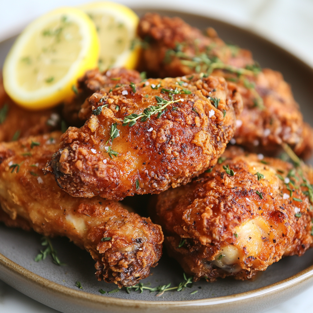 Spring Fried Chicken with Lemon-Herb Buttermilk