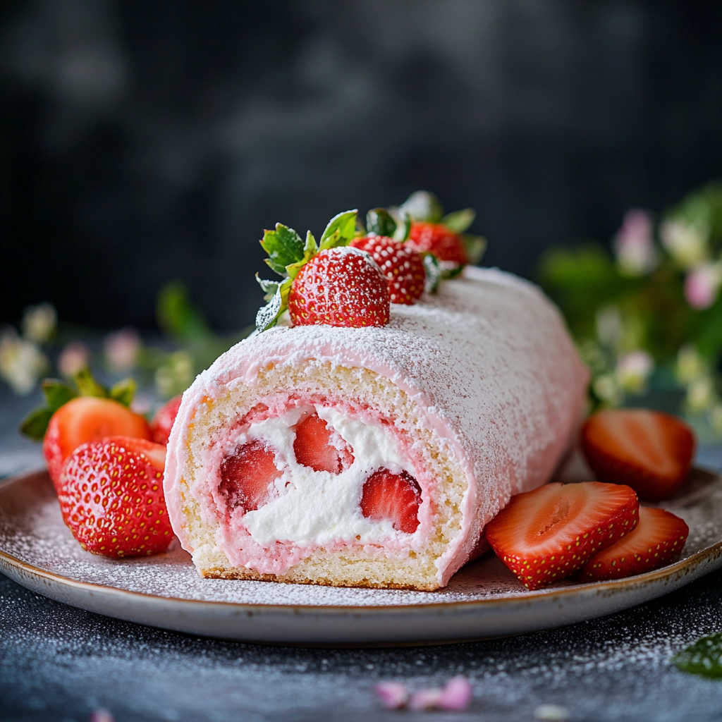 Strawberry towel roll